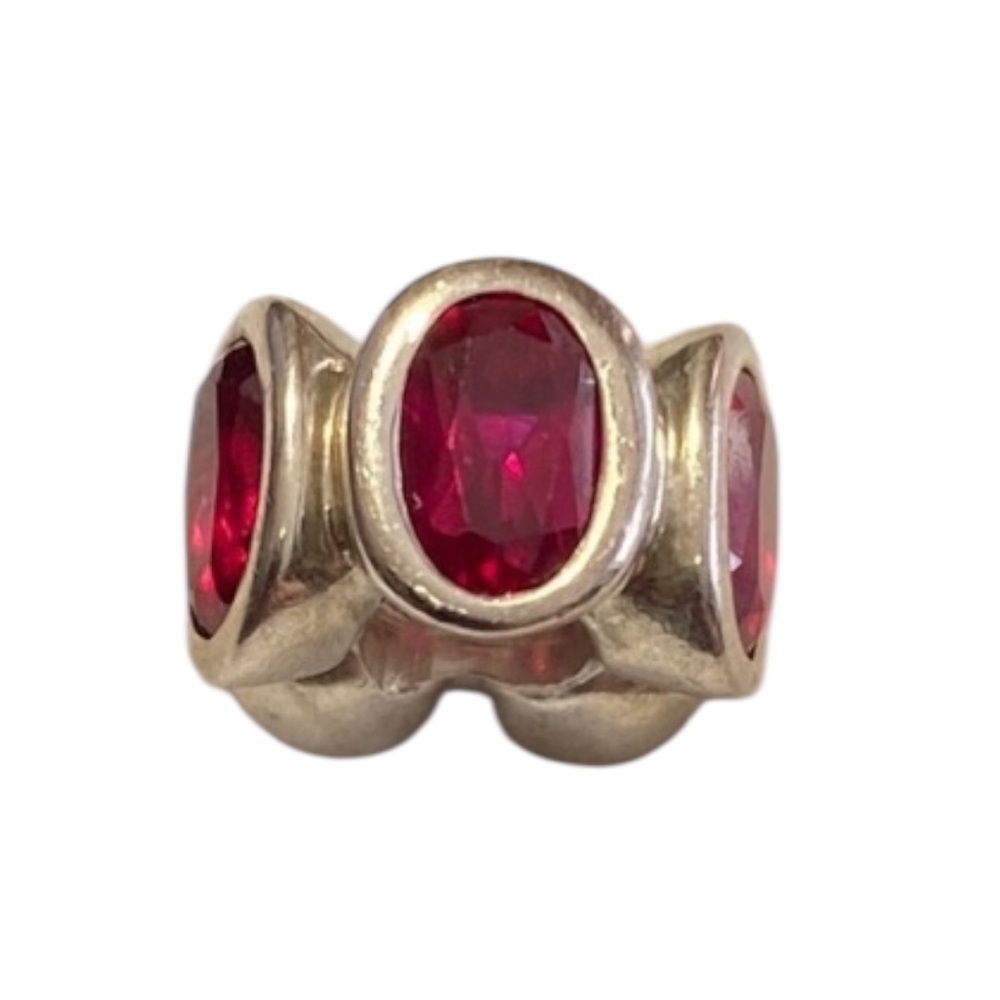 Authentic Pandora Rare Retired Red Garnet Jewel Charm